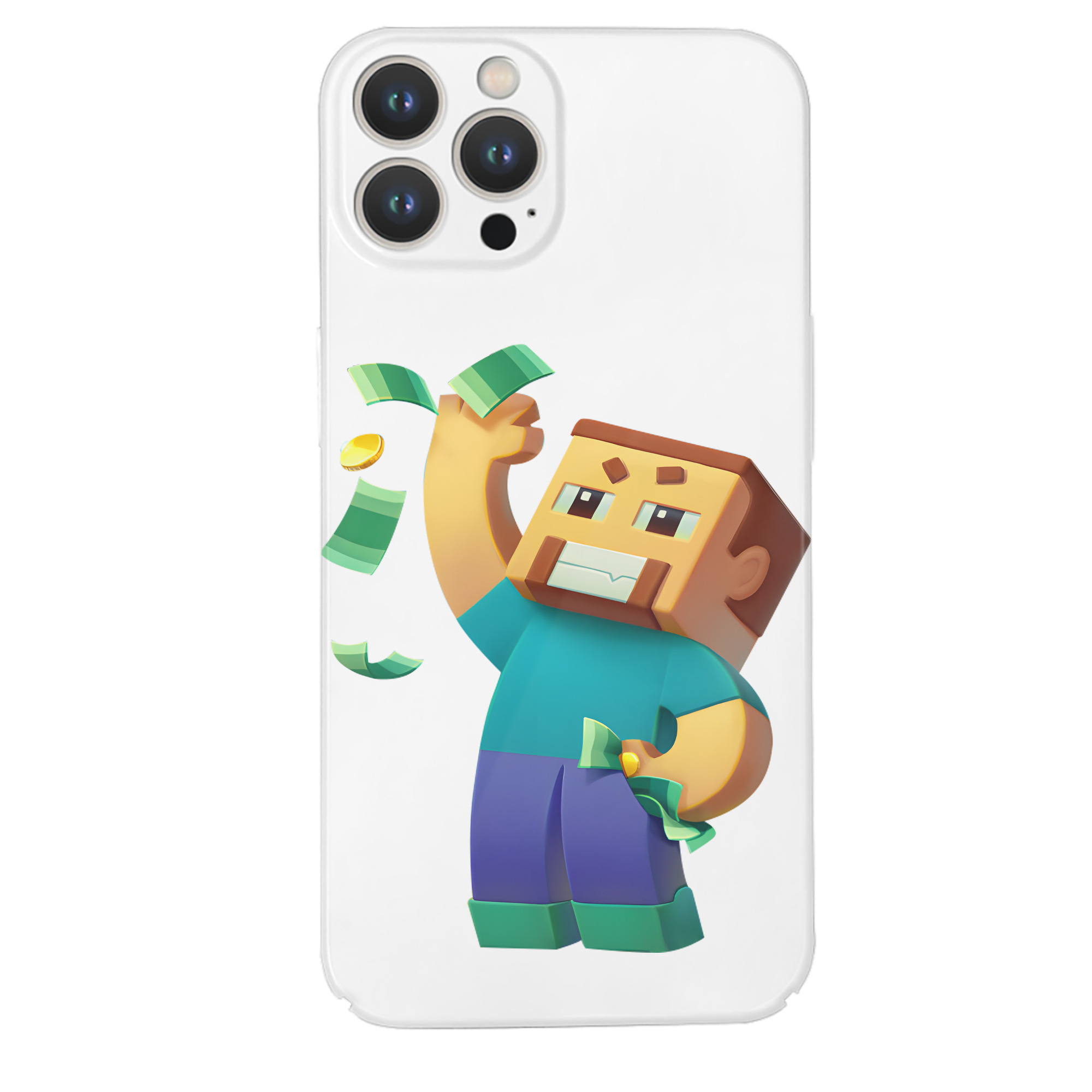 （画像用） マインクラフト ブロックの世界 Minecraft MC Block world 【iPhone 14シリーズ対応】ハードケース